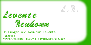 levente neukomm business card